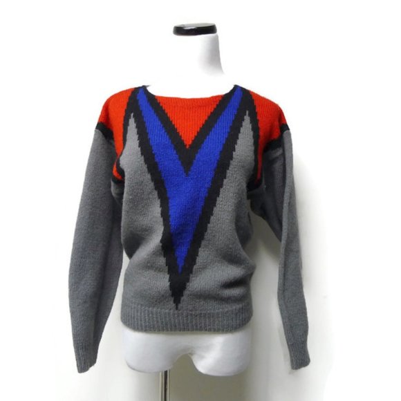 VTG 80s BHS pure new Shetland wool sweater - Picture 1 of 5